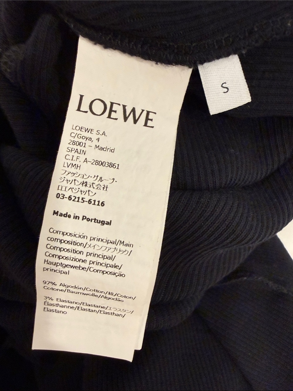 NEW LOEWE Anagram Ribbed Cotton Tank Maxi Dress Black Size S Luxury Minimalist - Picture 16 of 16
